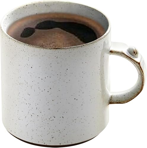 Taza de café de cerámica de 12 onzas Taza de café de cerámica con mango pequeño para microondas Vintage japonesa hecha a mano adecuada para