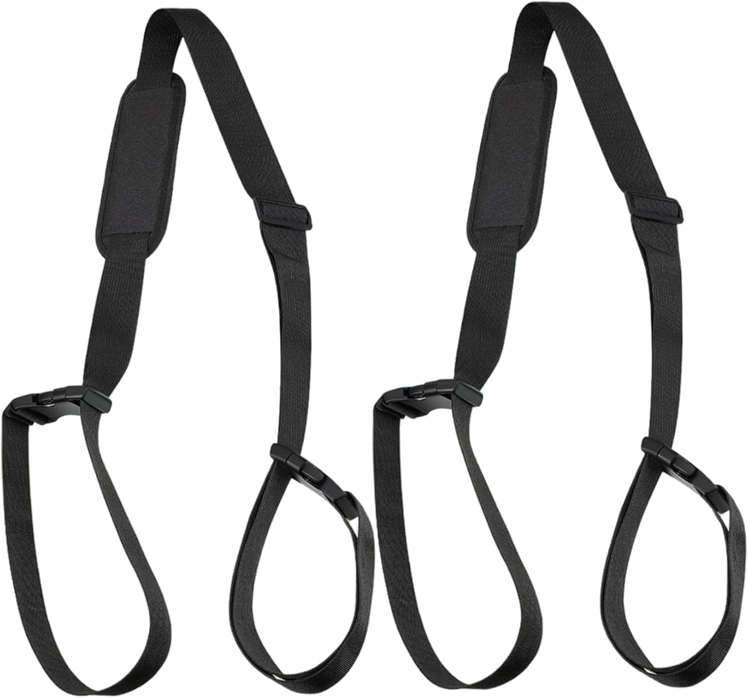 2Pcs Beach Chair Carry Strap Nylon Adjustable Yoga Mat Carrying Strap with Comfort Pad Quick Release HeavyDuty Beach Chair Carrier