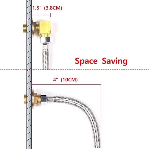 Miniatura 5 de KWODE Kit de instalación de grifo de montaje en pared para grifo de fregadero comercial, kit de montaje contra salpicaduras para preparación de
