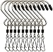 10pcs Swivel S Hooks Clips Hanging Wind Spinners for Chimes Crystal Twisters，Spinning Windsocks and Any Kites, Flower Pots, Plants, Bird Feeders, Solar Lights, Flags，Party Supply (Shook)
