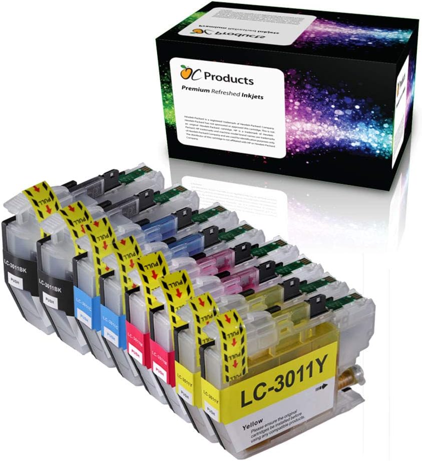 Compatible Ink Cartridge Replacement 8 Pack for Brother LC3011 for MFC-J491DW MFC-J497DW MFC-J690DW MFC-J895DW (2 Black, 2 Cyan, 2 Magenta, 2 Yellow)