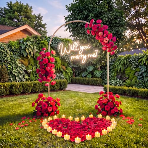 Coume 6.6 ft Wedding Proposal Decorations Kit Will You Marry Me Neon Sign