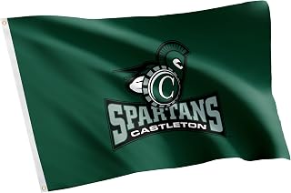 Desert Cactus Castleton University CU Flag - 3 x 5 Feet Spartans Banner, Indoor/Outdoor Durable Fabric, 100% Polyester Design (Style 1)