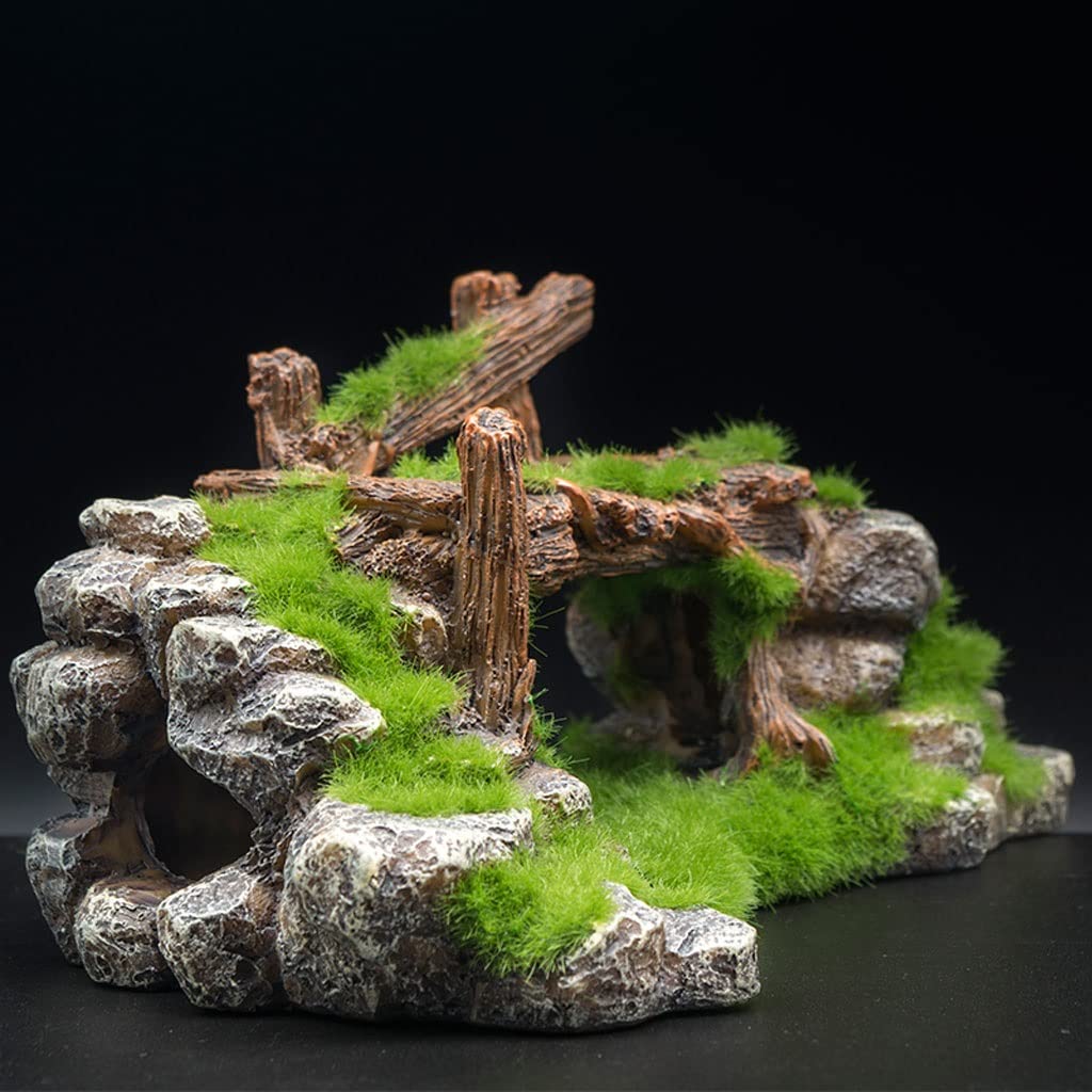 FMURY Pont de rocaille pour aquariums - Décoration d'aquarium - Accessoires pour aquarium