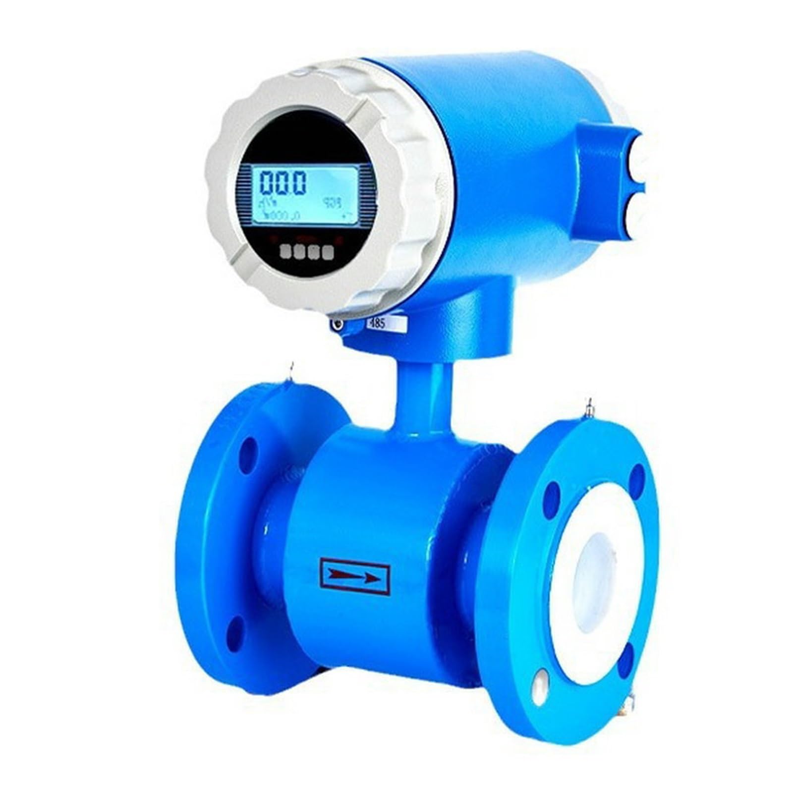Gqnblvhzupdm One Color Electromagnetic Flow Meter, Integrated Intelligent Electromagnetic Flow Meter With Digital Display For Industrial Wastewater And Slurry Applications(Dn65)