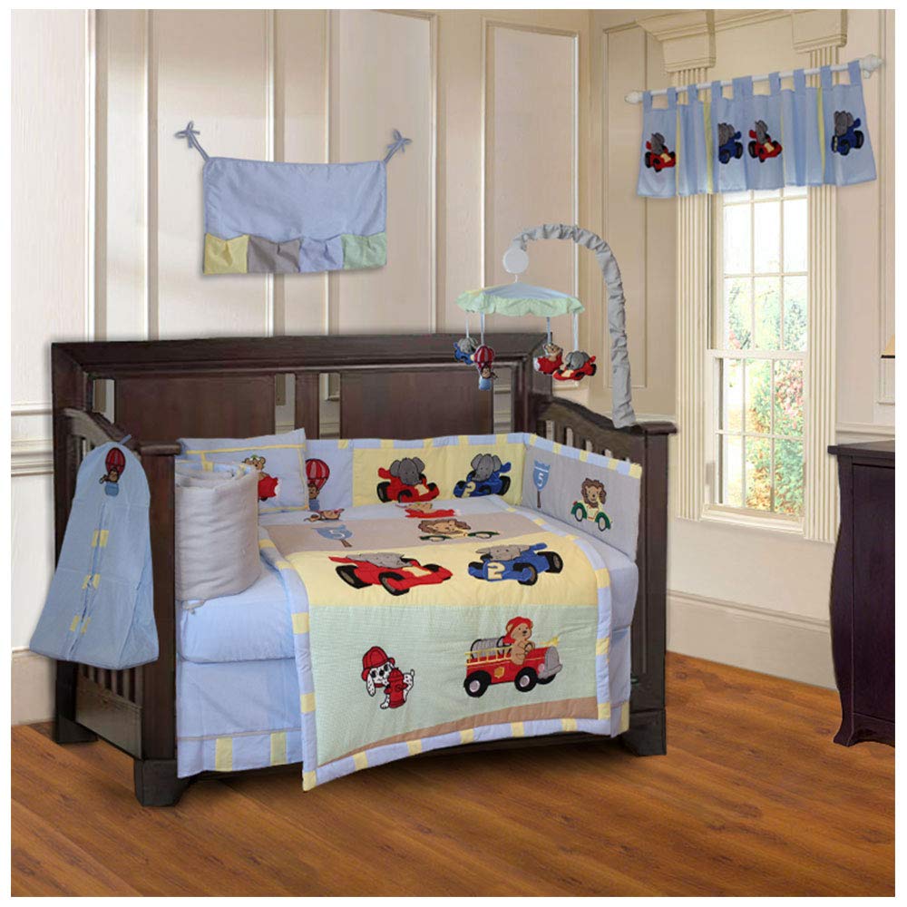 race car crib sheets