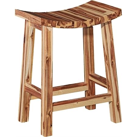 Derrick Bar Stool in Natural Wood Home & Kitchen