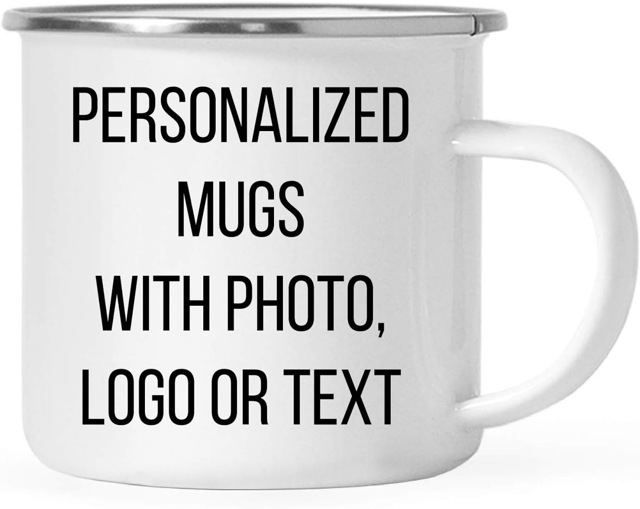 Andaz Press Fully Personalized 11oz. Stainless Steel Custom Campfire Coffee Mug, Personalized Coffee Mug Picture, Logo, or Text to Our Custom Mug, 1-Pack Includes Gift Box, Personalized Mugs With Text