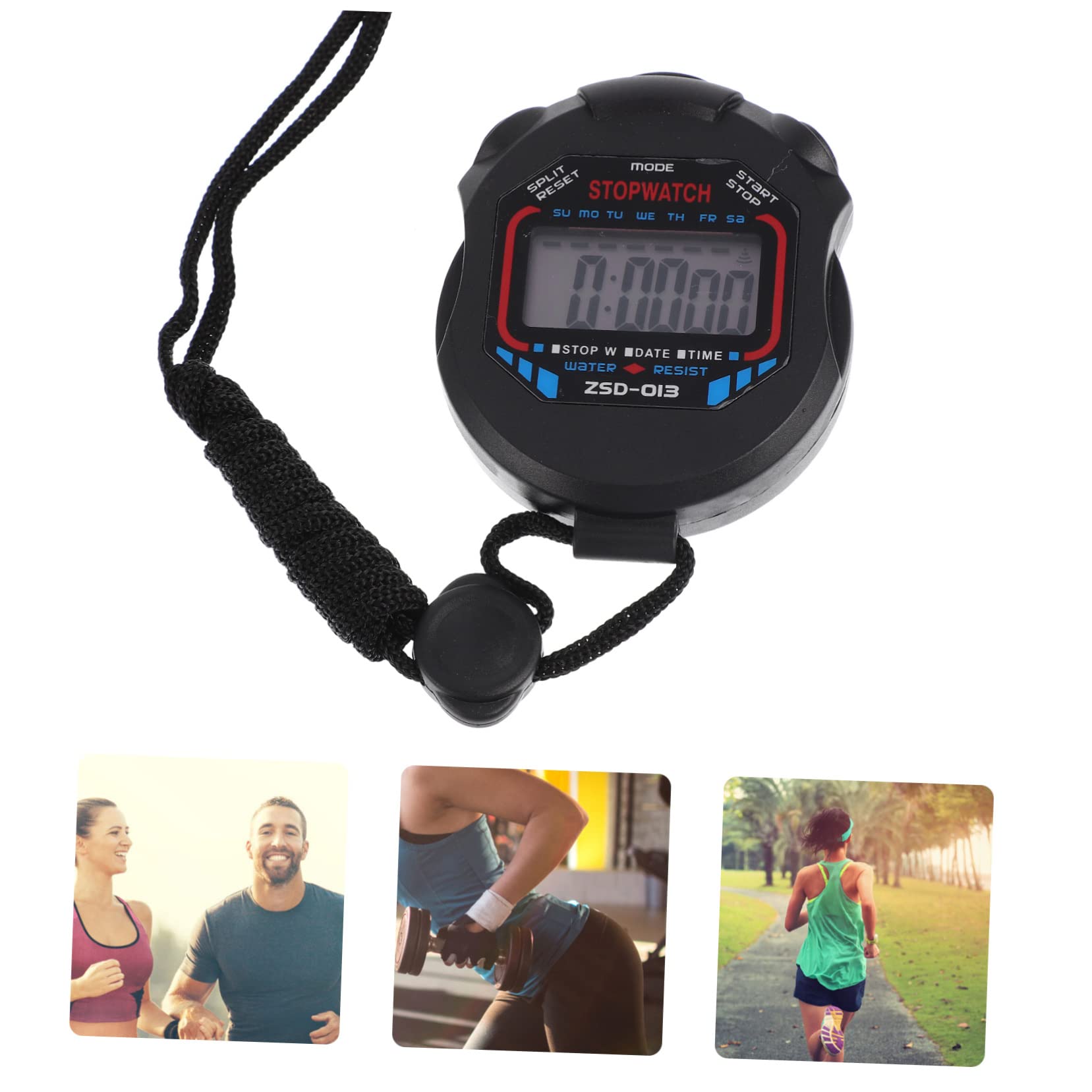 HANABASS 12 Cronometro Professionale Portatile per Sport con Allarme Display LCD per Fitness e Arbitri