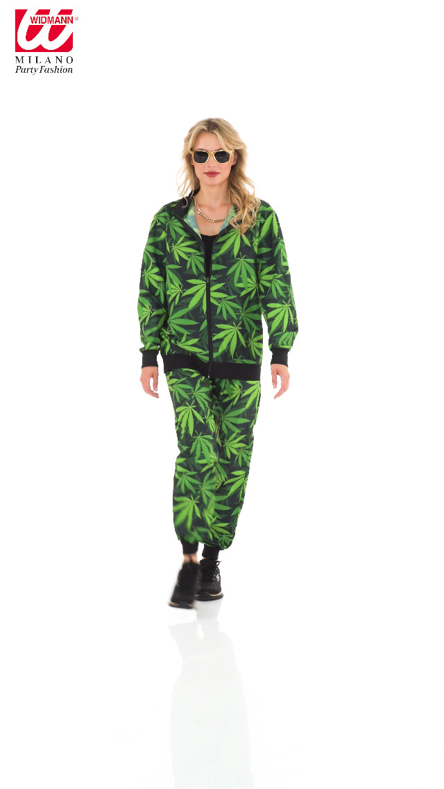 Widmann Milano – Collier Feuilles De Cannabis – Accessoire De Déguisement – Pour Adultes – Fun Et Original