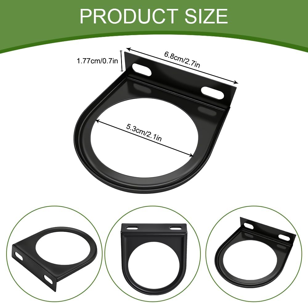 3PCS Single Gauge Mounting Panel, Gauge Pod Mount, 2.1 Inch Gauge Mounting Panel Bracket Pod with Single Hole, Vehicle Dashboard Gauge Pillar Mount Pod Holder for Auto Truck Boat (3PCS)