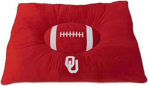 Miniatura 32 de Pets First NCAA PET Bed- Cama de almohada de felpa suave y acogedora de Wisconsin Badgers. Cama deportiva para perros. Cama de colchón universitario