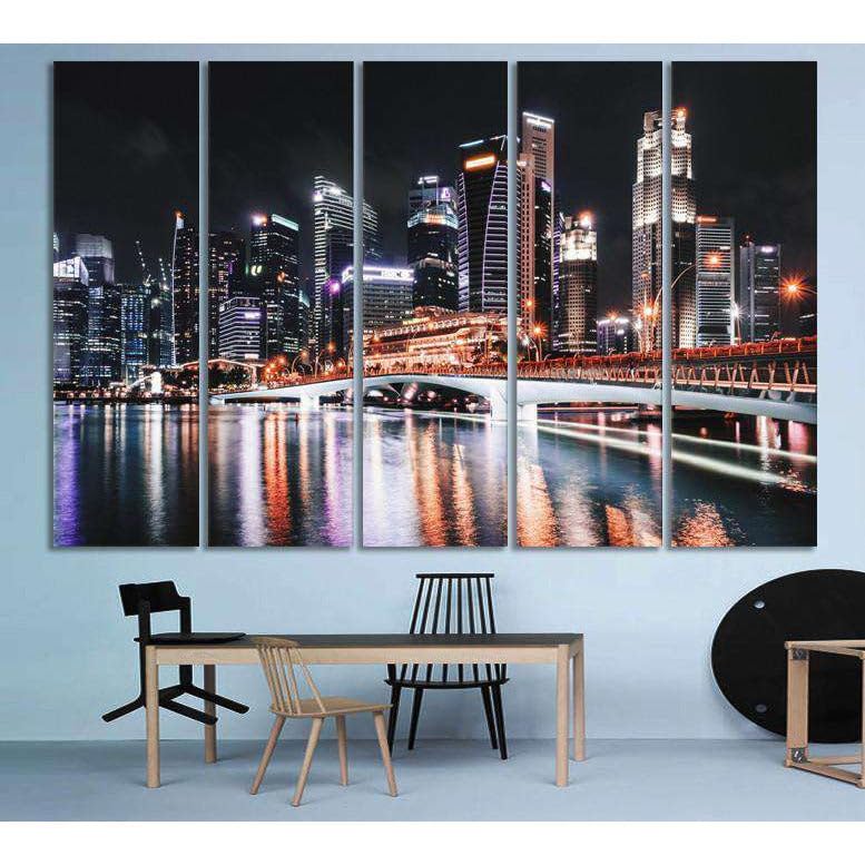 New York Cityscape №890 toile premium tendue sur châssis 5 panneaux