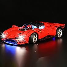 LocoLee LED Light Set Compatible with LEGO Ferrari Daytona SP3, LED Lighting Set Compatible with LEGO 42143 Technic Ferrari Daytona - Only Light Set, Not Model Model (Standard Version)
