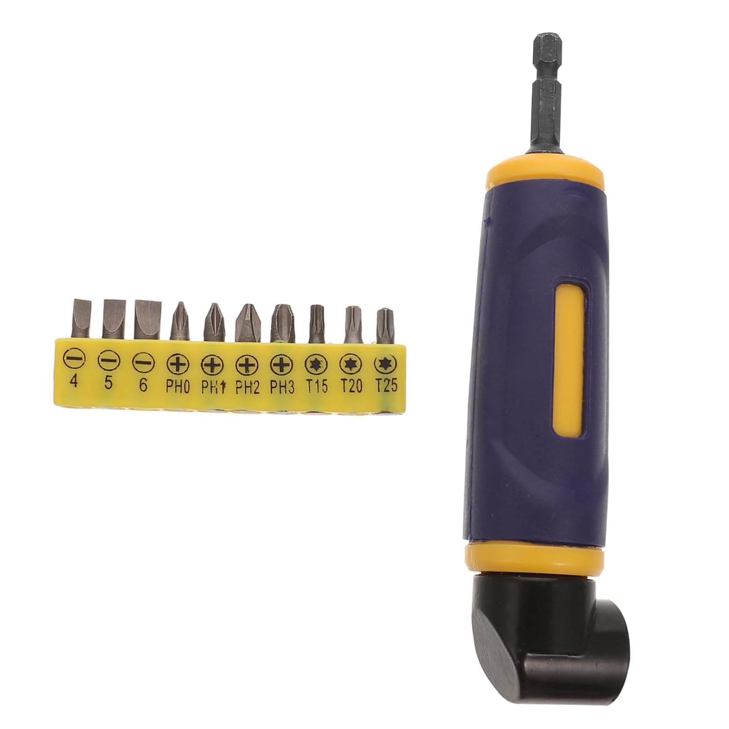 ORFOFE Right Angle Drill Attachment Corner Adapter for Electric Drill Screwdriver Durable Vanadium with Bit for Tight Spaces and DIY Projects