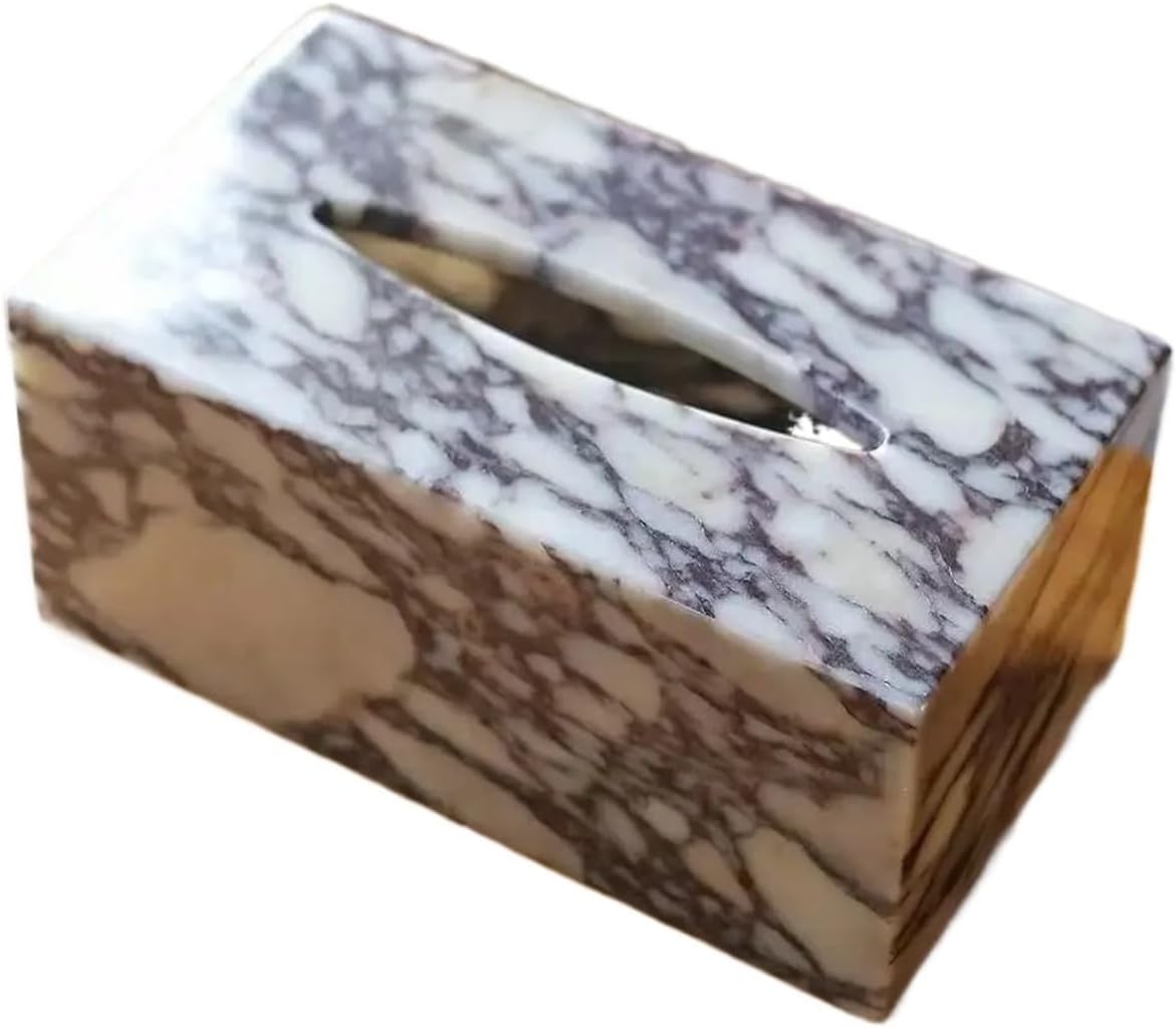 25x14x10CM Marble Tissue Box Paper for Home Living Room Desk Restaurant Stylish Napkin Dispenser