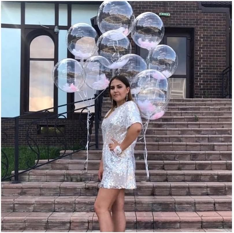 Miniatura 4 de YESJmn Globos inflables transparentes para decoración de fiesta de cumpleaños globos de helio de aire de 1012182024 pulgadas 10 unidades color 10