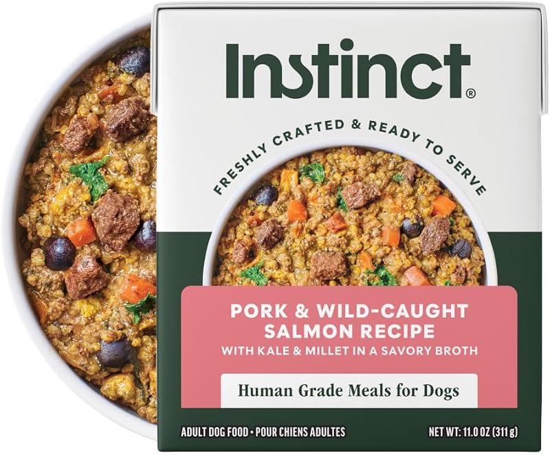 Alimento úmido para cães Instinct Freshly Crafted Meals com carne suína e salmão, 300 g