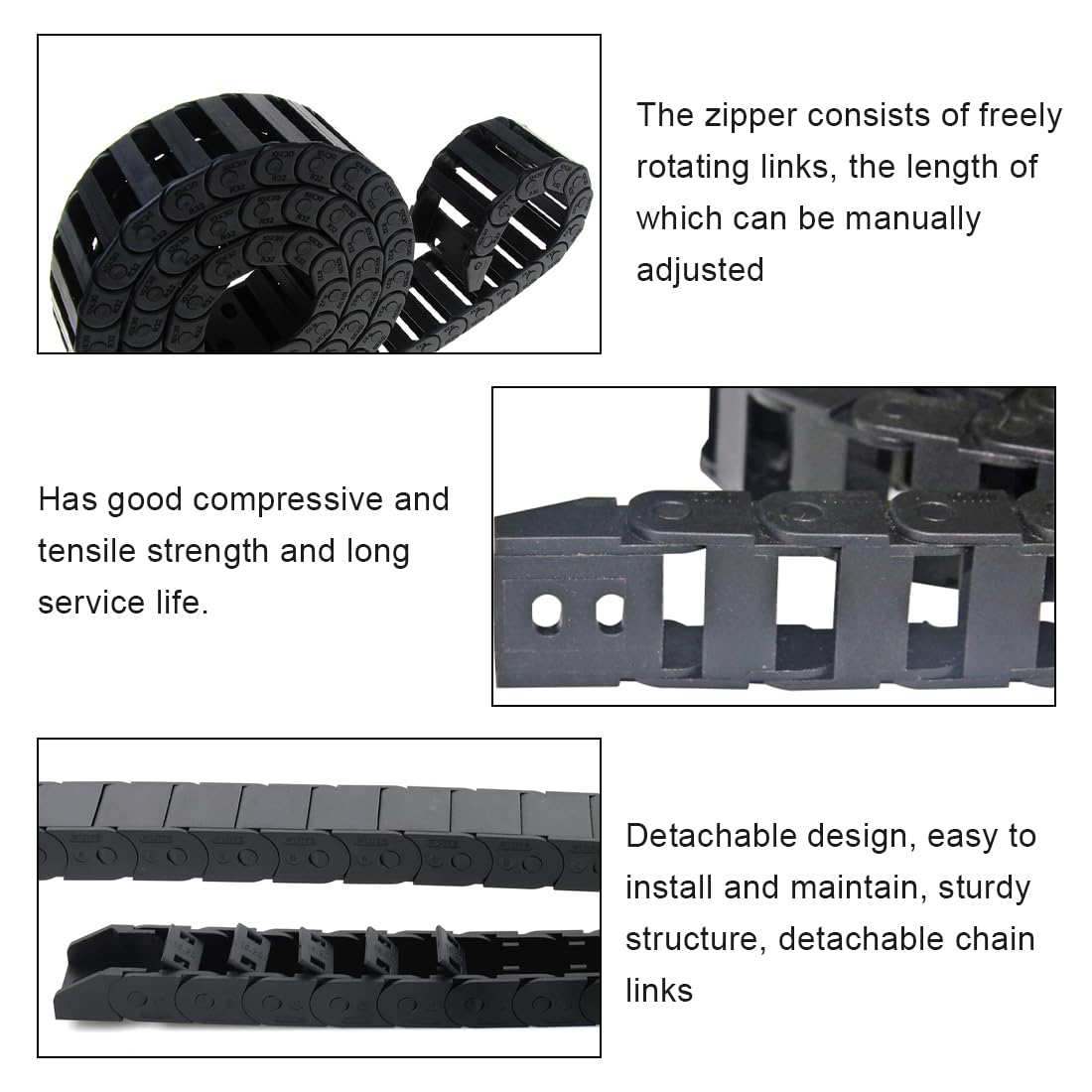 Catena Portacavi In Nylon 10x10mm - 1 Metro Per Stampanti 3D E CNC | Guidacavi Flessibile - Foto 9