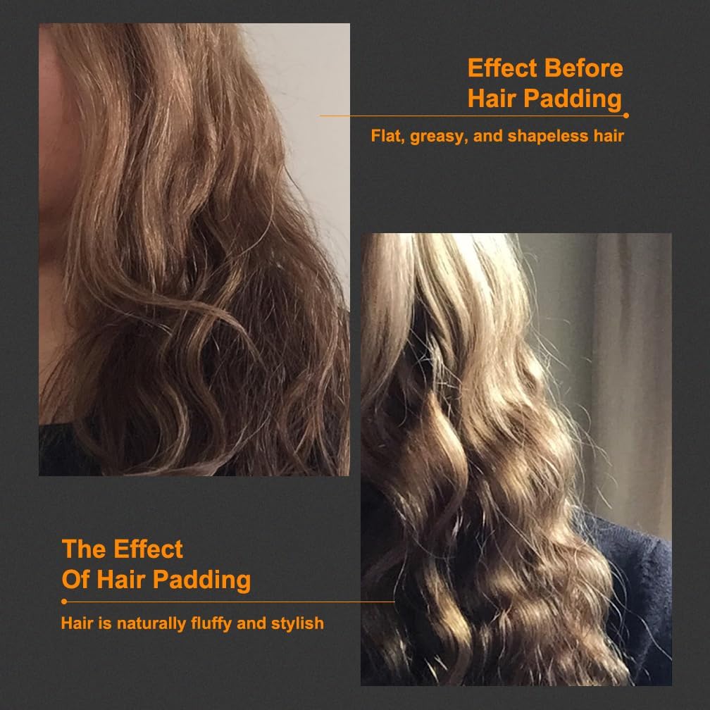 JINRI Hair Iron, Hair Brush, Pumped-Up Volume, Adjustable Temp, 360 ° Tail Rotation, Lasting Volume, for Short Or Thin Hair, Dual Voltage (100-240V), Volumizing Hair Iron, Blue, 1.38 inch