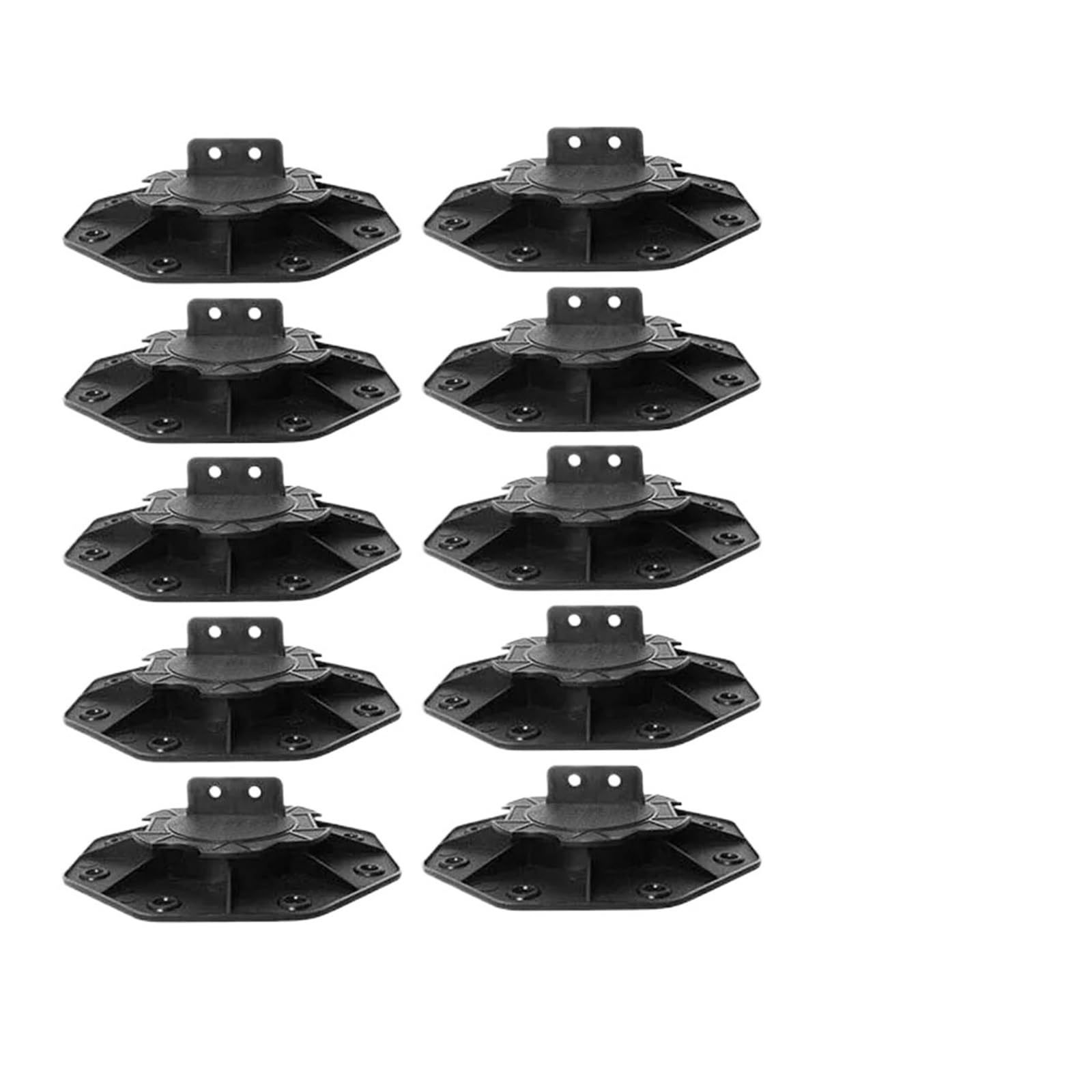 Terrassenständer, Decking Pedestal Riser Bearing Support 5/10 Pcs 18-60mm Black(10pcs 18-30mm)