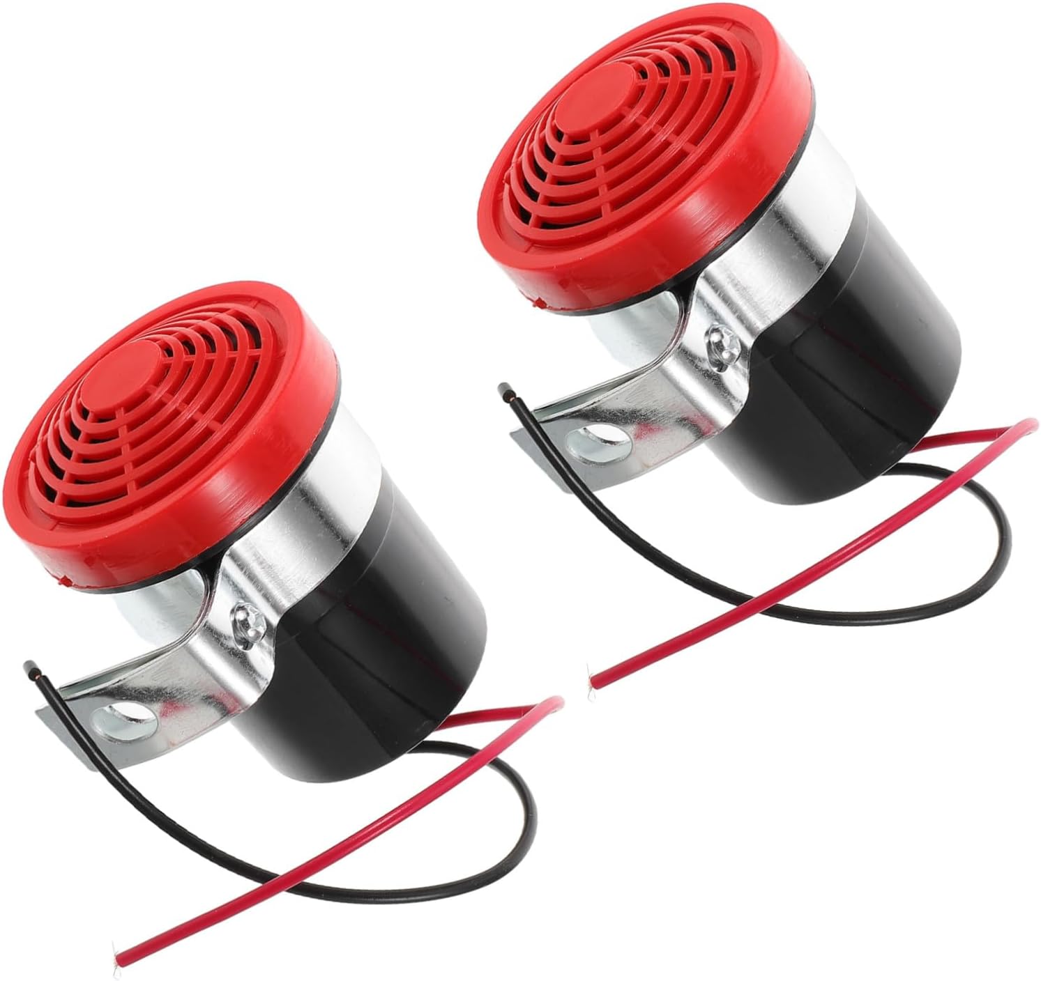 2pcs Motorcycle Reverse Alarm Universal Horn 12v Black Alloy