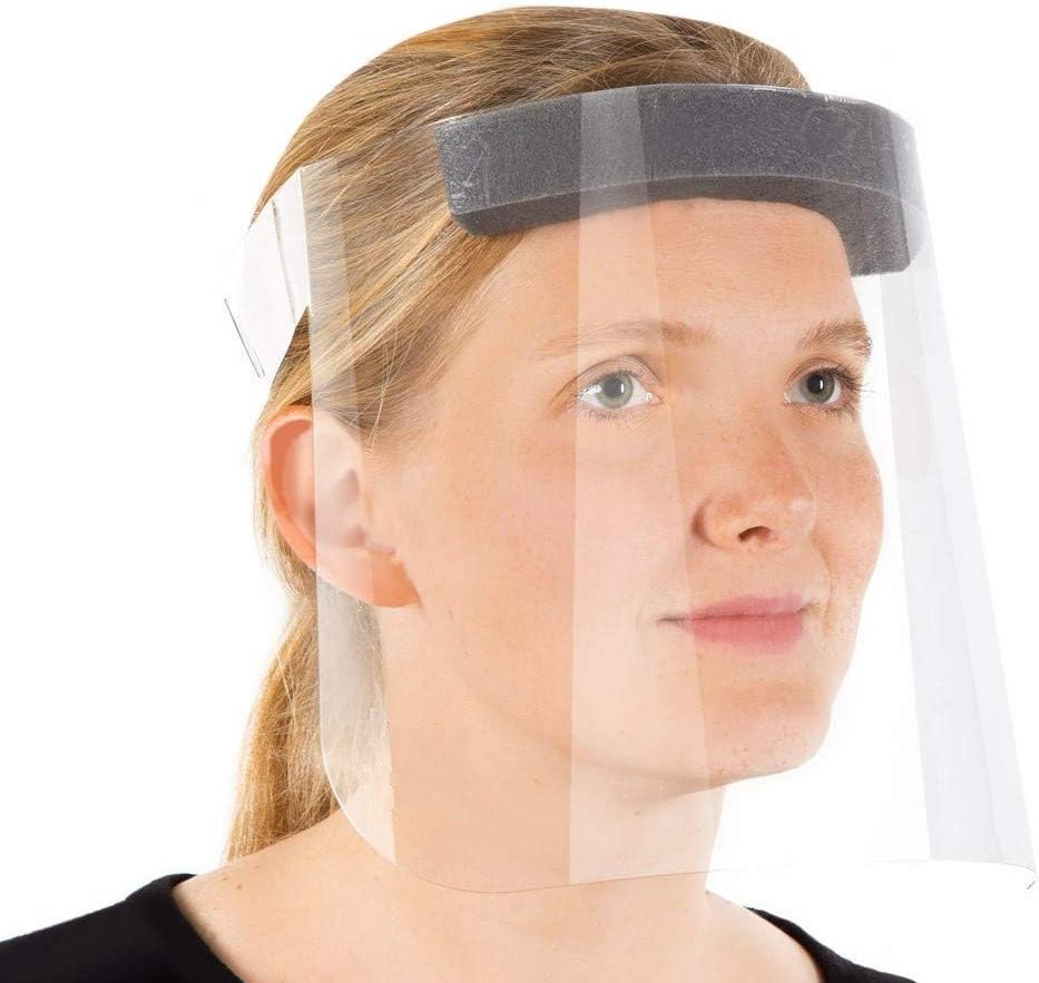 R20 Protective Face Shields with Clear Vision, Comfort Sponge For Eye Protection. (10 Pack)