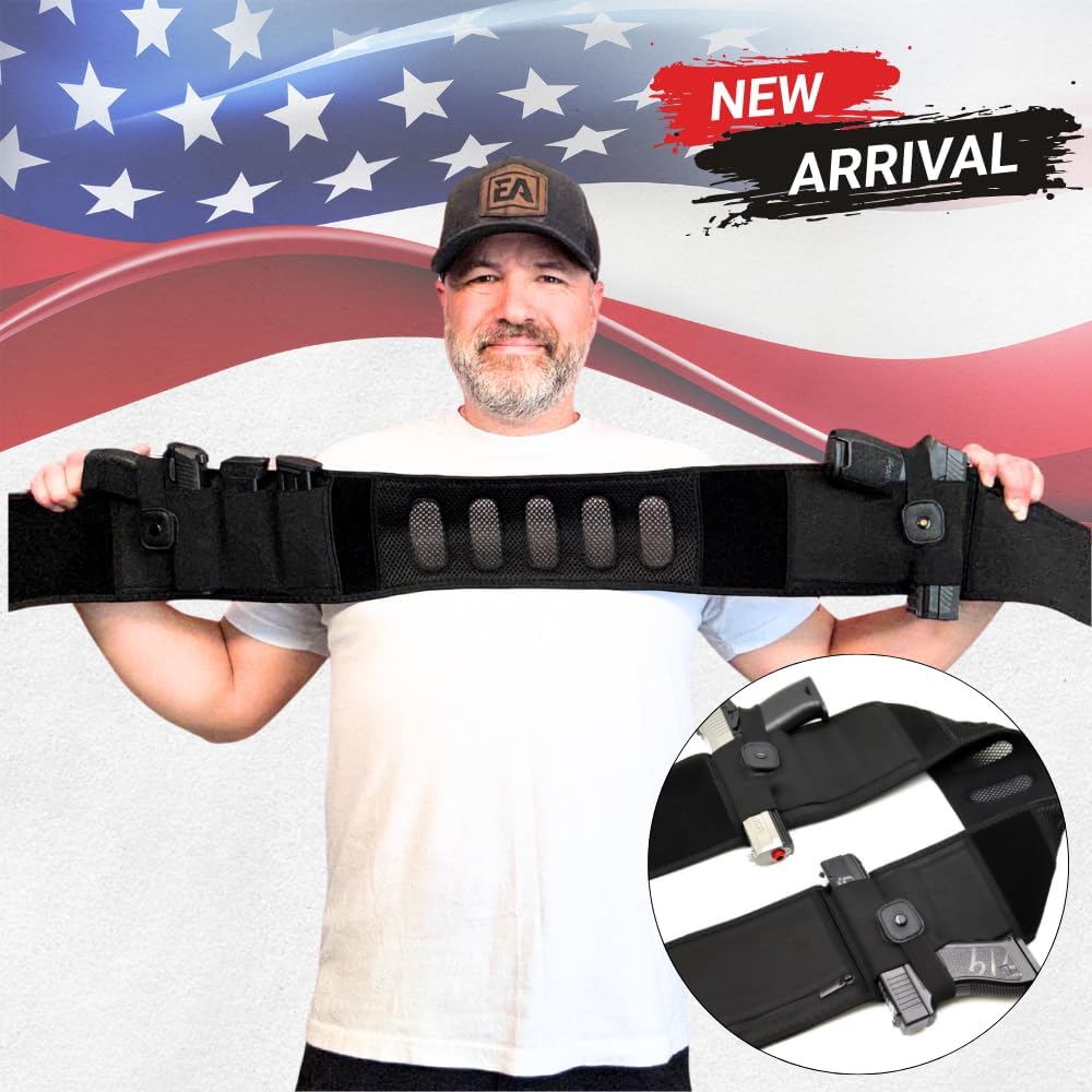 Dinosaurized - Dinosaur 5-in-1 Holster Comfortable Neoprene Waistband, fits Glock, Smith & Wesson, Taurus, Ruger and More - for Running, Jogging, Hiking. Ideal for Men & Women.