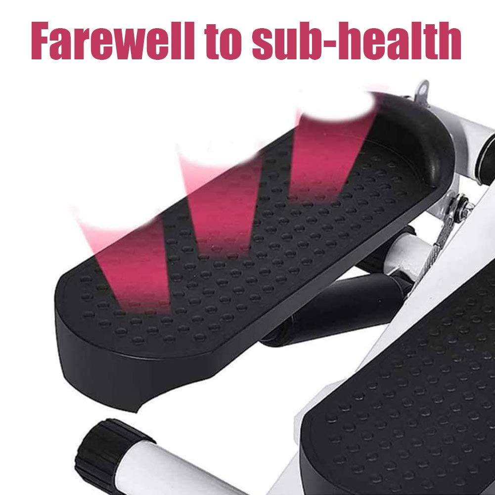 Stepper Fitness 4 in 1 per Allenamento Indoor, Mini Esercizio Cardio per Gambe con Fasce di Resistenza E Corrimano