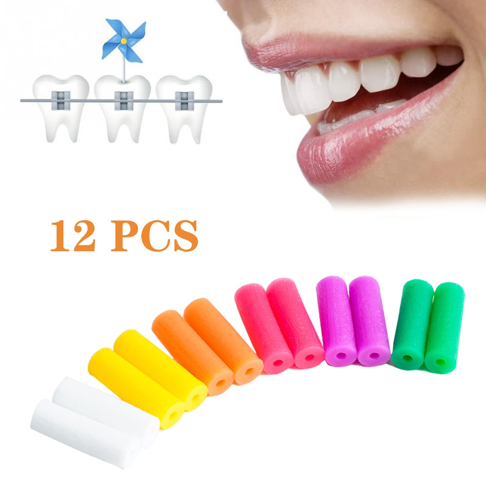 12 szt. dentystyczne gryzaki ortodontyczne do żucia dentystyczne zęby żucie wielokrotnego użytku Aligner Chompers Aligner Taca Siedziska Chewies 6 kolorów