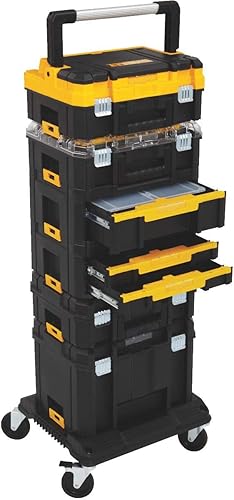 Miniatura 4 de Carrito Organizador de Almacenamiento de Herramientas DEWALT, Uso con Sistema TSTAK, Ruedas de Alta Resistencia para Rodar, Organizador para Sitios