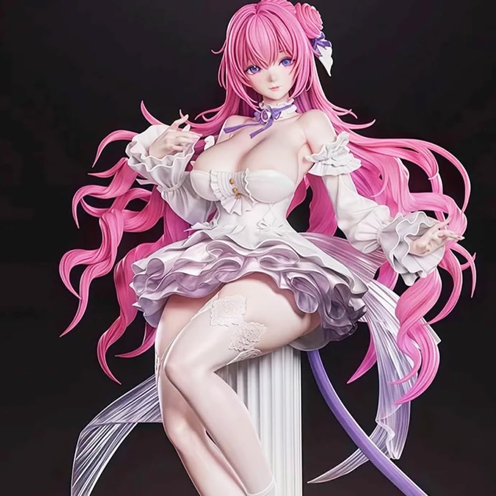 Figurka Dorothys figurka anime, 28 cm NIKKE figurka model duży rozmiar różowa figurka dziewczyny z podstawą filaru dekoracja biurka przedmioty kolekcjonerskie prezent