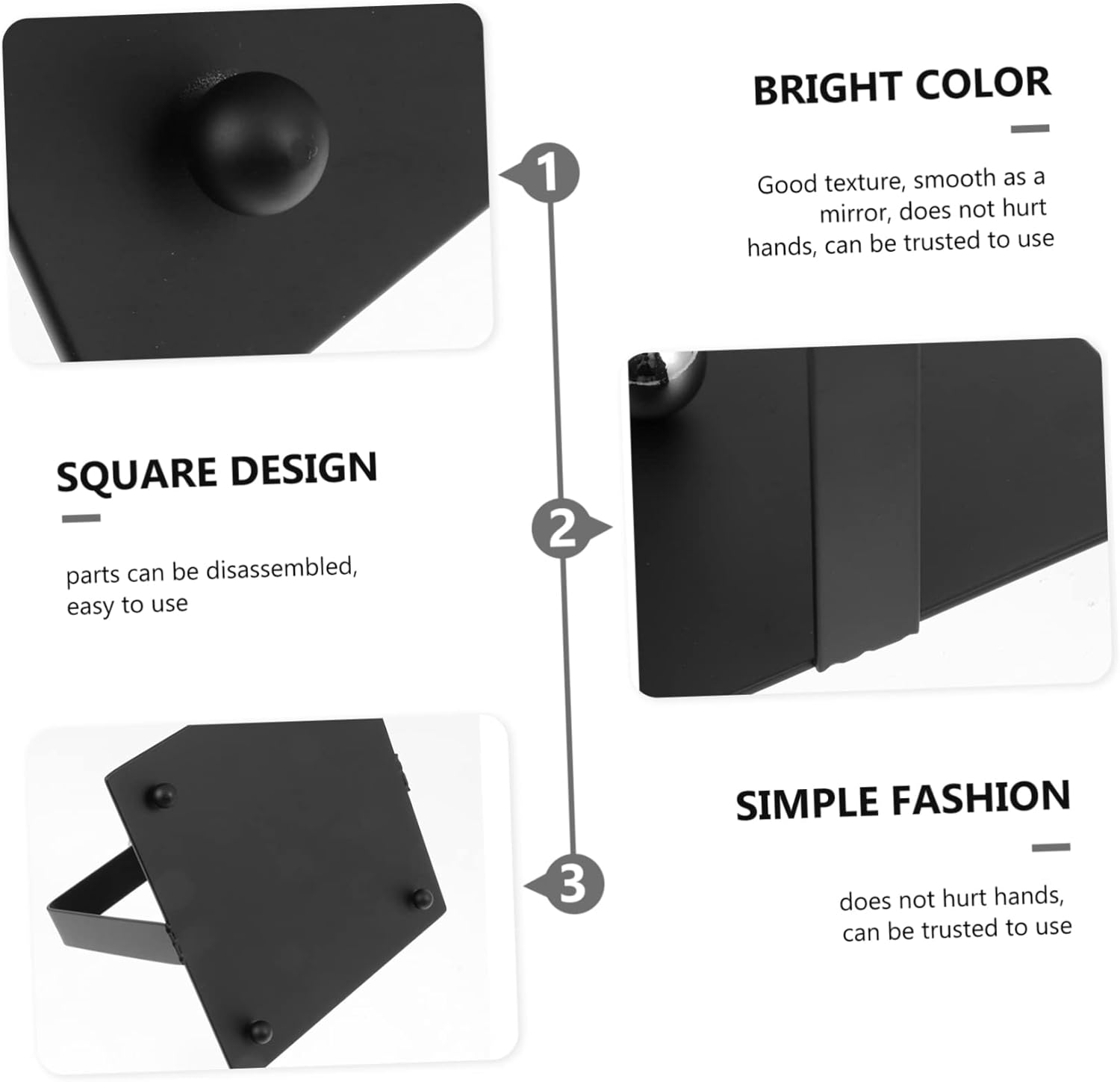 1pc Stainless Steel Napkin Holder Elegant Tissue Organizer for Hotels and Dining Tables Sturdy Black Design for Restaurant Home Use