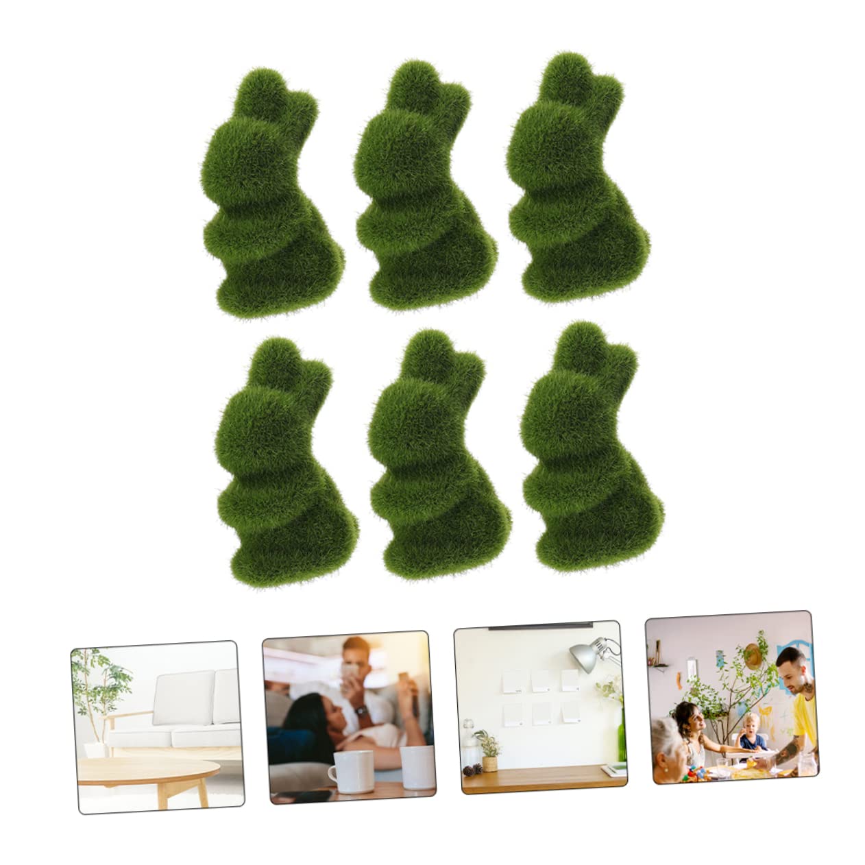 Abaodam STK Osterhase Kunstdekor Stehende Hasenfigur Für Dekoration Kaninchendekoration Zu Hause Tischdekoration Zu Ostern Gartendekorationen Künstliches Kaninchen Rasen Mini Füllstoff