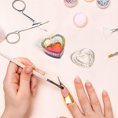Miniatura 7 de AORAEM 2 piezas de puntas de uñas Art Dappen Dish con tapa, polvo líquido acrílico, monómero, vaso de cristal, herramientas de cristalería para uso