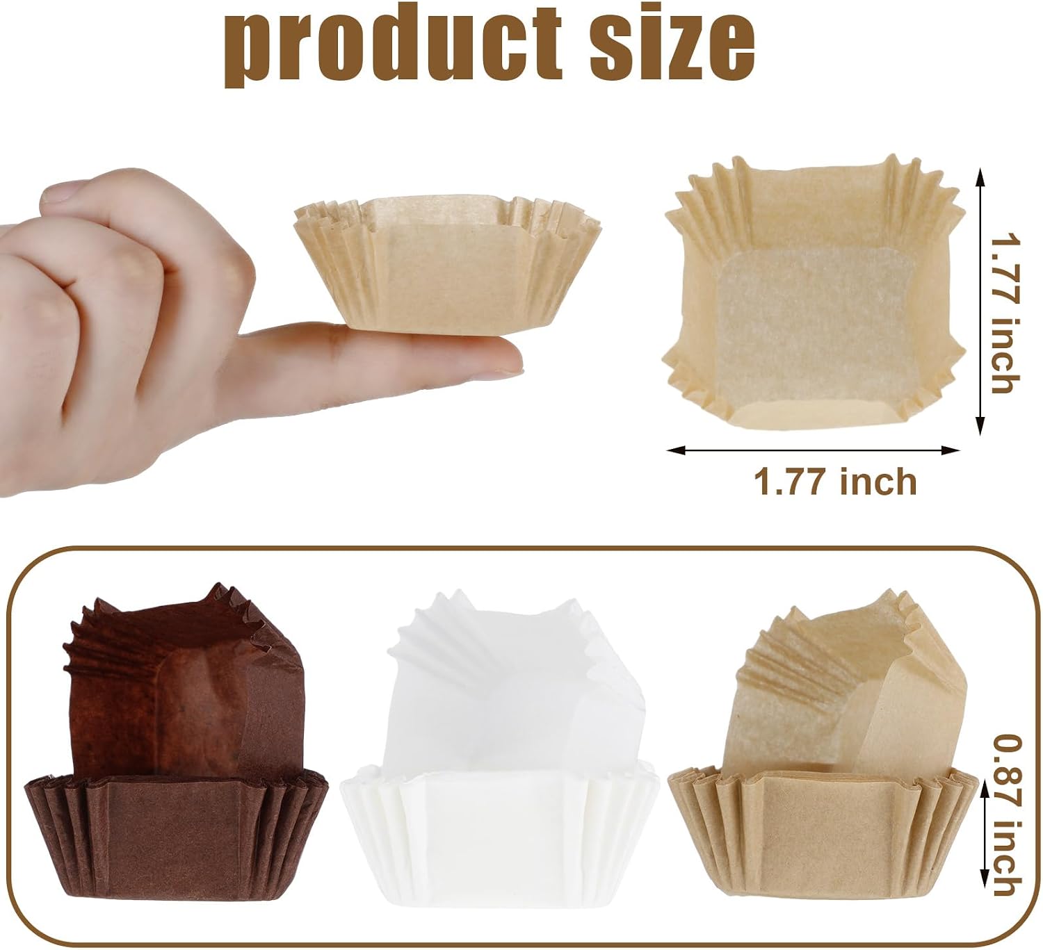 Layhit 900 Pcs Square Cupcake Liners Disposable Paper Baking Cups Bulk