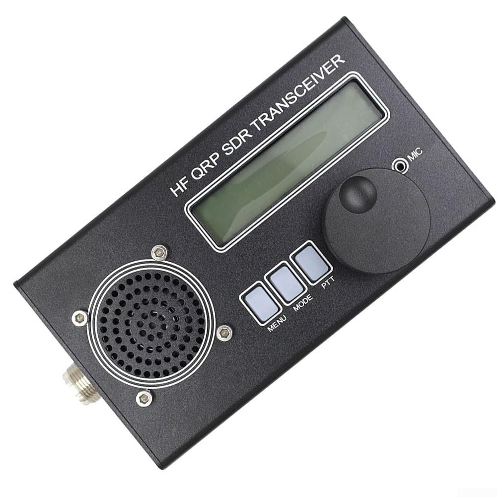 USDX - Transceptor de onda corta HF QRP SSB CW de 8 bandas con batería de 6000 mAh, micrófono integrado, carcasa de metal para radio aficionada