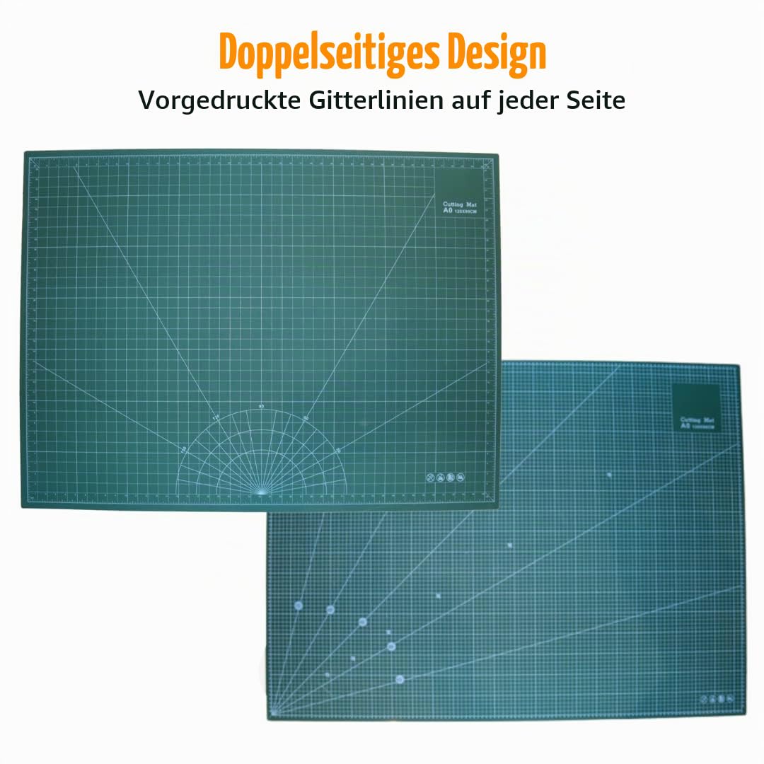 Garden Mile Extra große Schneidematte A0, robust, selbstheilend, Schneidematte mit Gitterlinien, Bastelbedarf für Erwachsene und Kinder zum Nähen, Modellbau, Basteln, Patchwork, Quilten, Kunstprojekte
