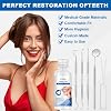 OFFCUP Temporary Tooth Filling, Tooth Filling Repair Kit with 4 Dental Tools and 1 Tweezers, Denture Repair Beads Travel Size for Temporary Fixing Missing Broken Teeth Moldable Fake Teeth