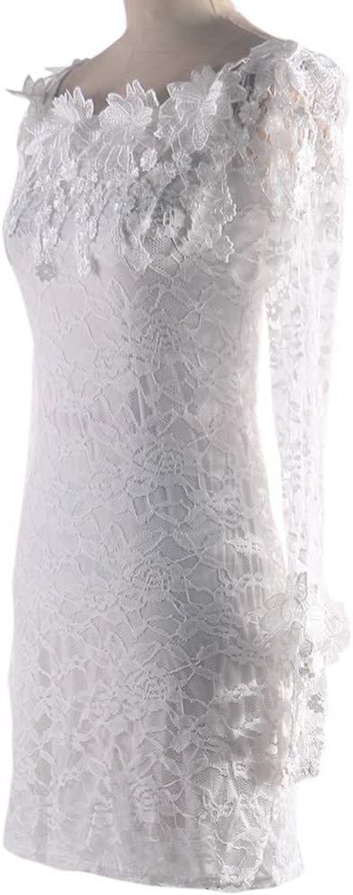 肩ワンピースしっかりした上品なカクテルパーティーレースセクシー襟元女装