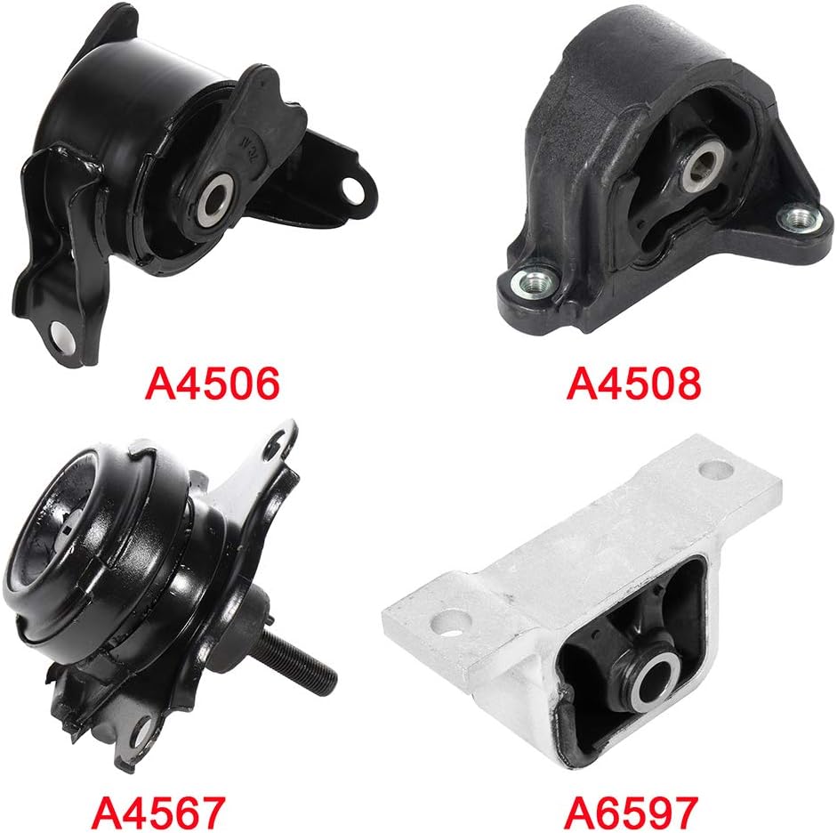 SCITOO Engine Mount Trans Mounts Set A6597 A4503 A4508 A4506 fit for Acura RSX 2002-2006 for Honda Civic Si 2002-2005 2.0L