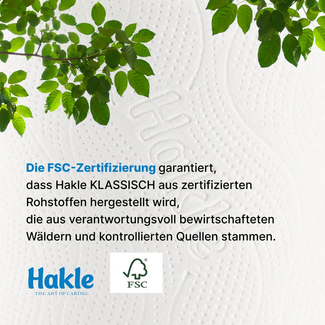 Hakle Klassisch Toilettenpapier – 80 Rollen, Die Sanfte Reinigung und Pflege für Wohlbefinden