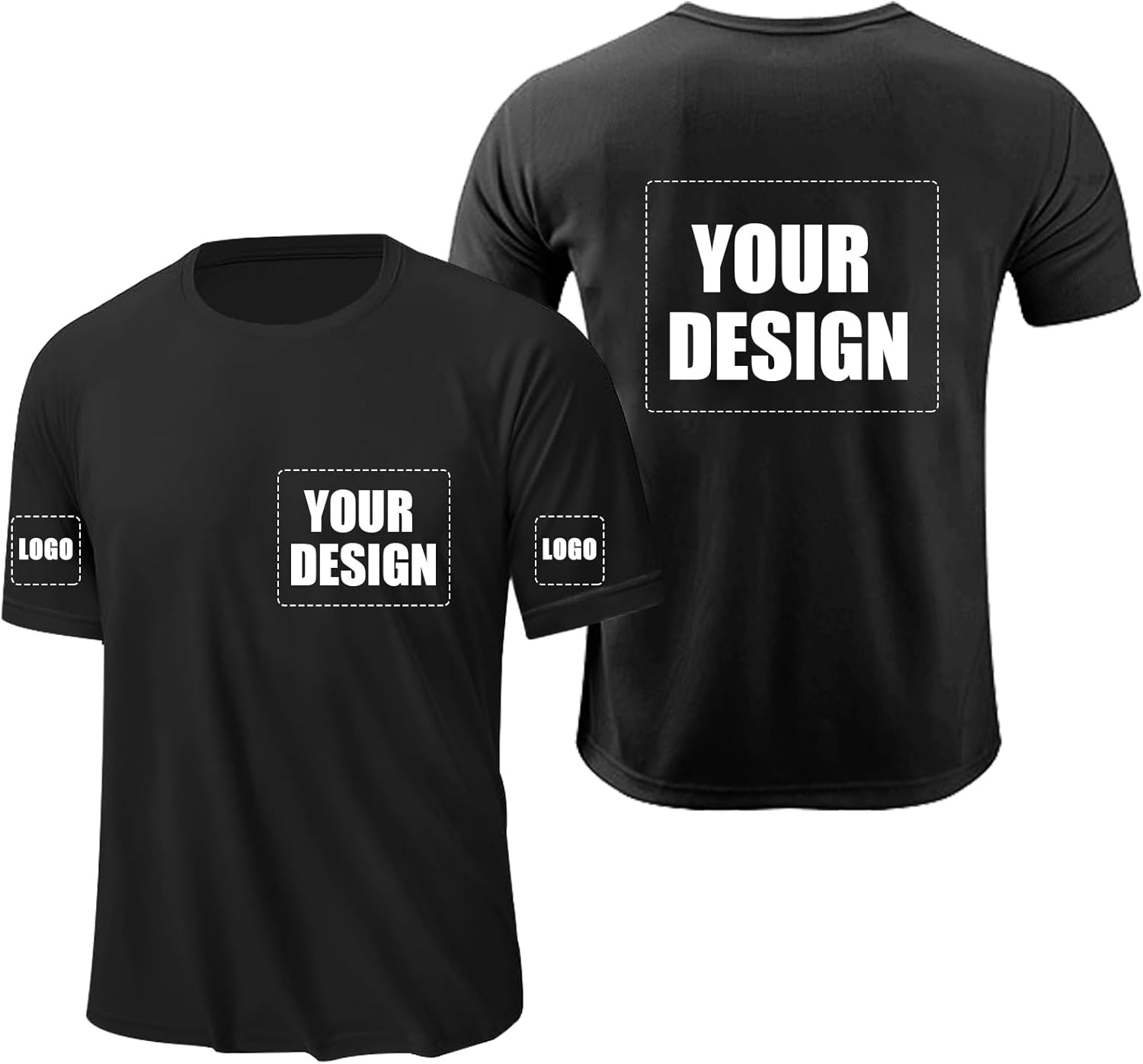 Custom Logo Shirts,Men’s Neon Quick Dry T-Shirts,Customized Shirts Short Sleeve Tshirts