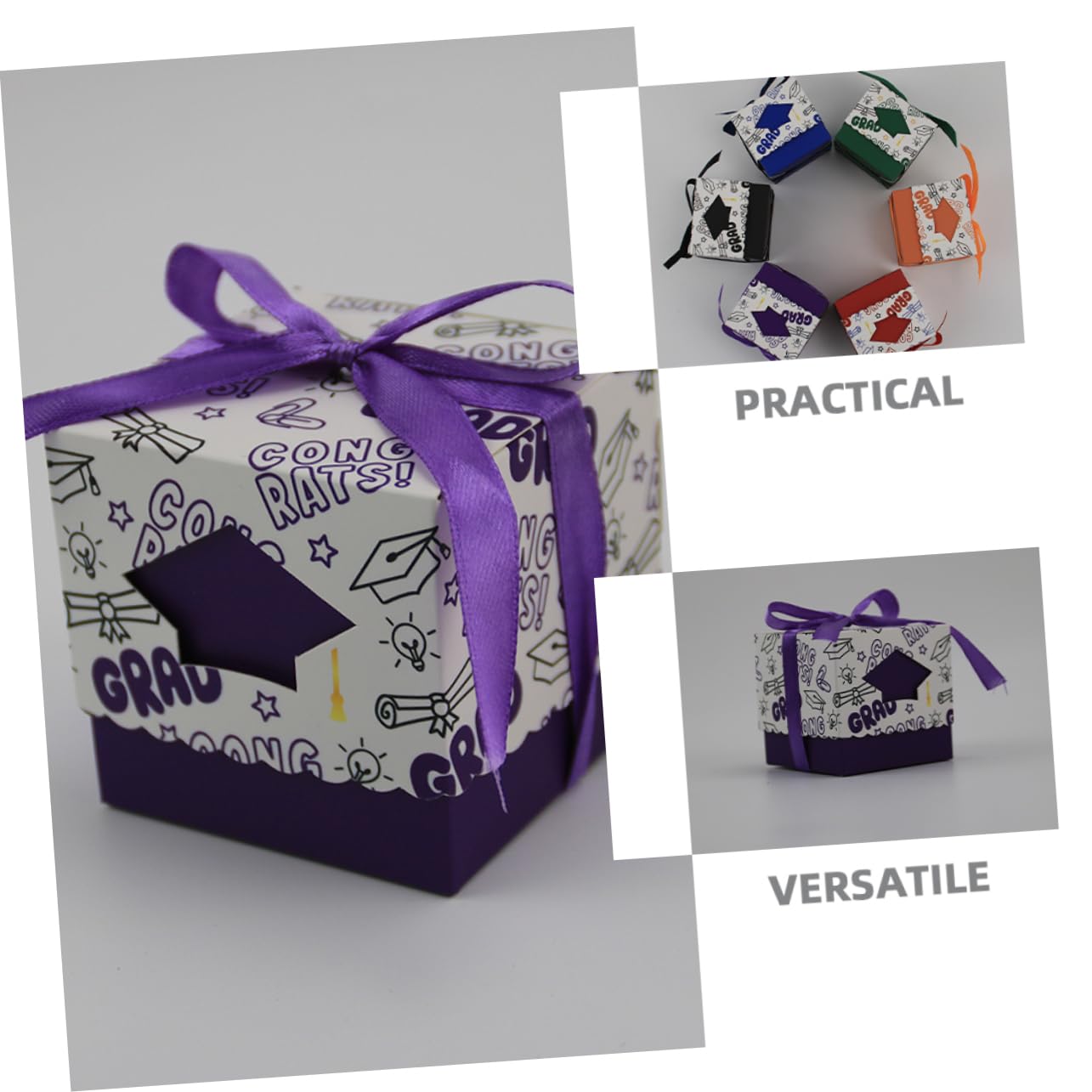 DECOMELODY 50stücke Abschluss Candy Boxen Aus Papier Bonbonschachteln Zum Schulabschluss Süßigkeitenboxen Für Graduation Party Favors Und Dekorationen