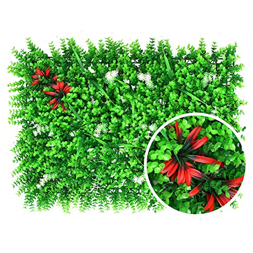 Brise-vue pour mur d'herbe artificielle 12 pièces et panneaux muraux de haie de buis de balcon