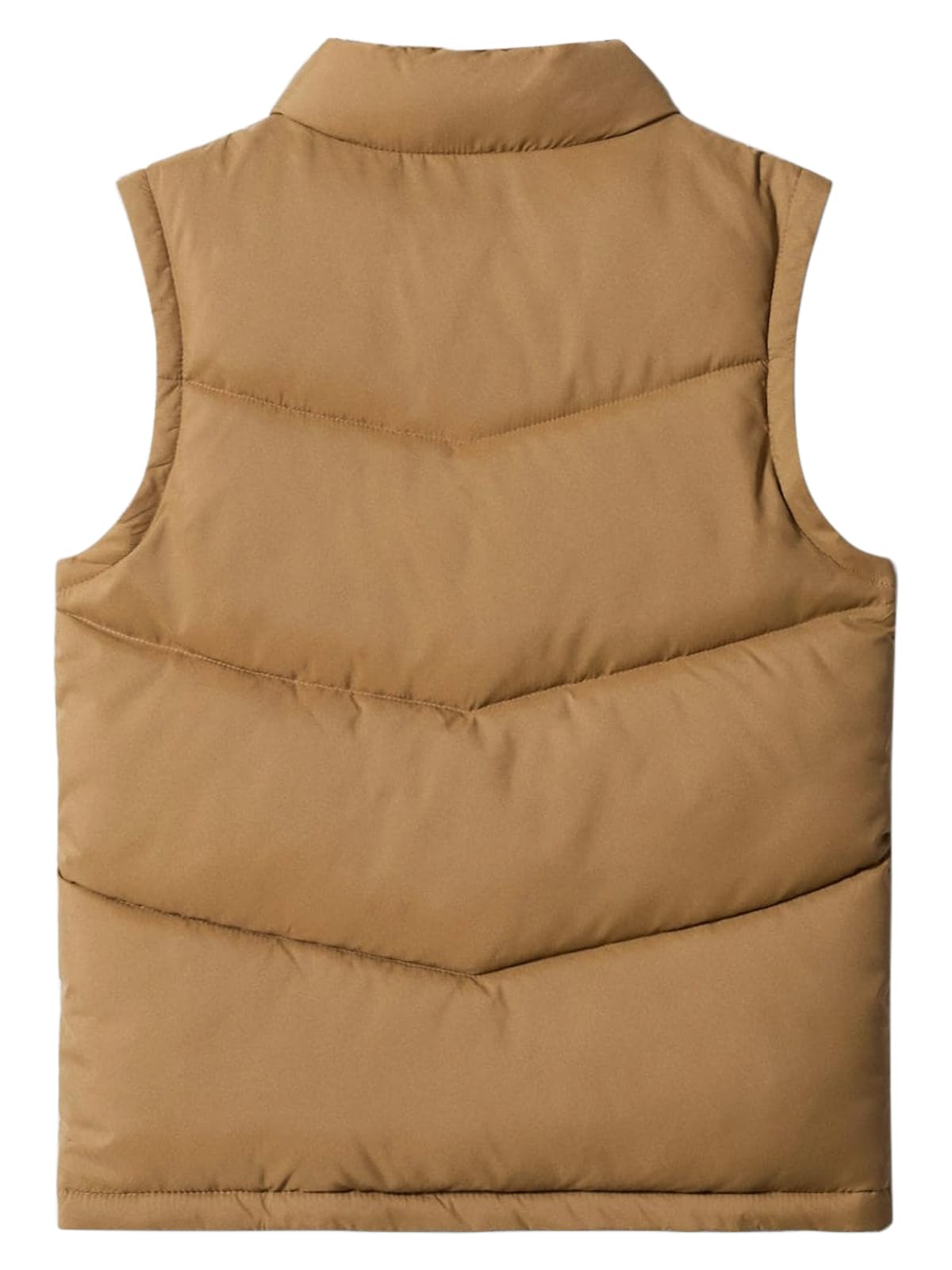 Meikulo Chaleco acolchado sin mangas con cremallera para niños | Ropa exterior con cuello alto para niños con bolsillos