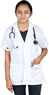 LATHIYA UNIFORM DOCTER Apron LAB Coat Half Sleeve (XS) White-picture-12