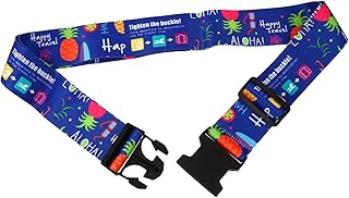 CRAFTHROU 1 peça caixa de uma palavra cinto de fixação alça de bagagem alça de bagagem cinto pesado alça de bagagem cinto de amarração de carga fivela de bagagem cinto de embalagem ajustável viagem poliéster