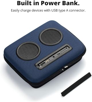 THE #1 Cooler with Speakers on Amazon. 20-Watt Bluetooth Speakers for Parties/Festivals/Boat/Beach. Rechargeable, Works with iPhone & Android (Blue)