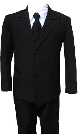 Black Suit with Tie for Big Boys Set